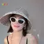 < Honeyba > Mũ lưỡi trai rộng thời trang có thể gập lại Mũ ngư dân sọc mùa hè chống gió Mũ chống tia cực tím Mũ đi biển Mũ thoáng khí Đẹp