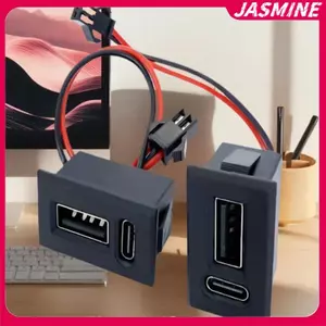 JASMINE USB Nữ Đế Type-C Hai Lớp Soet Đèn Sạc Soet Điện Thoại Điện Thoại Soet Có Đầu Nối Cáp JASMINE