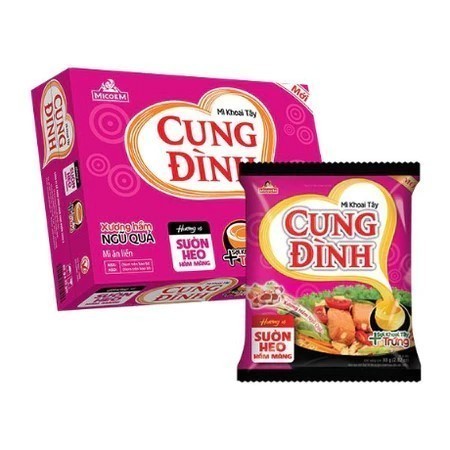 Thùng 30 Gói Mì Cung Đình 80g Đủ Vị - Mì Gói Chính Hãng, Date Mới