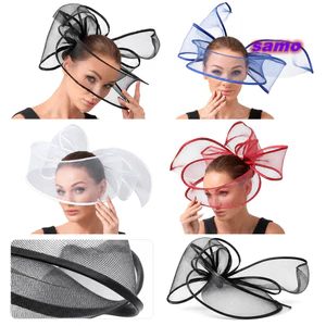 Mũ cưới SAMO, Mũ lưới Chapeau Fascinator, Thiết kế mạng che mặt thời trang Mũ Derby sang trọng dành cho nữ