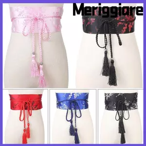 MERIGGIARE Corset Dây đeo thắt lưng sang trọng Slim Fit Bowknot Corset Cummerbands