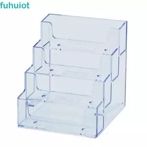 FUHUIOT Hộp đựng danh thiếp Văn phòng Phụ kiện hội nghị Bàn sắp xếp để bàn Hộp đựng danh thiếp trong suốt Lưu trữ danh thiếp