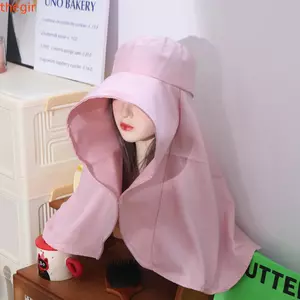 THEGIRL8B Khăn choàng ngư dân, Mũ leo núi bảo vệ cổ vành rộng, Tấm che thời trang Mũ đuôi ngựa UV Chống đi bộ đường dài Mũ xô ngoài trời