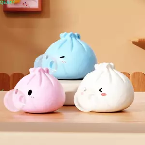 QEARY Bubble Bun Fidget Toy, Glitter Soft Rebound Bóp Bubble Bun Toy, Mô phỏng vui nhộn Giải nén chậm Hình hoạt hình Đồ chơi Squishy mềm cho trẻ em