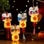 Đèn lồng lễ hội trung thu DONOVANQQ, Lion Dance Lion Awakening Children DIY Lantern Material Kit, Trung Quốc Handmade Phong cách cổ xưa DIY Túi chất liệu hoa Đèn lồng chợ đêm