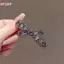 HFSHY 1 Cái Nữ Nổ Bên Kẹp Dubill Kẹp Cao Cấp Pha Lê Tím Rỗng Nơ Kẹp Tóc Đơn Giản Phong Cách Hàn Quốc Phụ Kiện Tóc VN