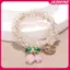 JASMINE Nhiều Màu Sắc Kim Cương Giả Anh Đào Co Giãn Tóc Nữ Cô Gái Ngọt Ngào Trang Trí Tóc Scrunchie Dây Buộc Tóc Pha Lê Phụ Kiện Tóc JASMINE