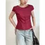 Áo Linen Tay Cộc Chiết Eo Nữ Tính M2154466- - Hieuvy Botique