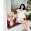 ÁO KIỂU BABYDOLL TRẮNG BÈO HAI LỚP THẮT NƠ XINH XẮN BL84 - Sammi botique - Hieuvy Botique