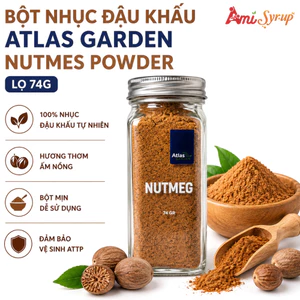 Bột Nhục Đậu Khấu Atlas Garden Nutmes Powder Lọ 74g, Gia Vị Nấu Ăn Cao Cấp