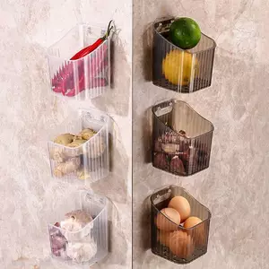 Ziyulinyuk 1 Cái Nhà Bếp Tỏi Gừng Và Hành Trong Suốt Giỏ Bảo Quản Treo Tường Nhỏ Treo Tường Hộp Bảo Quản Treo Tường Ra VN