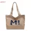 HFSHY Túi Tote Canvas Màu Be In Chữ Dung Tích Lớn Bền Có Thể Giặt Được Cho Học Sinh Schoolmute Tạp Hóa Mua Sắm VN