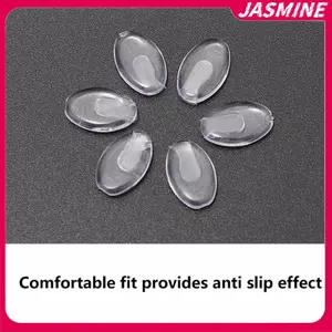 JASMINE 25 Cặp Trong Suốt PVC Phẳng Chèn Miếng Lót Mũi Trên Kính Móc Thiết Kế Hình Forfort Chống Trượt Kính Mắt Phụ Kiện JASMINE