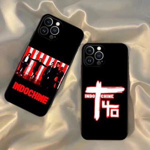 TP-1 Best Of Indochine Band Ốp Điện Thoại Cho Iphone 16 15 14 13 12 11 Pro Max Xr X Xs Mini 8 Plus SE 2022 Vỏ Silicon Mềm Màu Đen