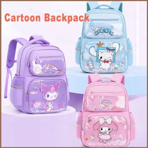 SQ11 Sanrio Kuromi My Melody Học sinh tiểu học Túi đi học Bảo vệ cột sống Cô gái dễ thương Lớp 1-6 Trẻ em Backpac