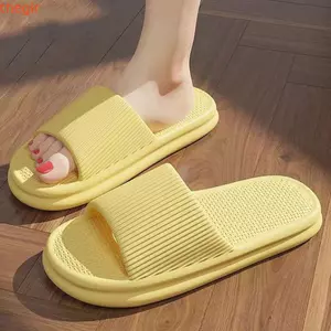THEGIRL8B Cặp đôi Dép xỏ ngón chống trượt, Giày đi biển thời trang Dép đế dày, Dép trượt đế mềm thông thường Đơn giản Giày Unisex House Ngoài trời