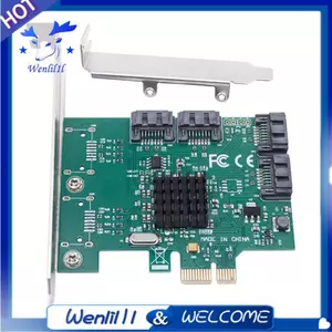 Bộ chuyển đổi thẻ mở rộng SATA PCIE PCI Express X1 sang 4 cổng SATA3.0 Bộ điều khiển 88SE9215 Chip PCI E PCI-E SATA 3 nhân