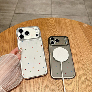 Ốp Lưng IPhone 13 15 11 17 16 12 14 ProMax  Chấm tròn nhiều màu cổ điển 7 8Plus XR X XS Max