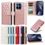 YJD Ốp Lưng Cho Xiaomi 17T Pro Gingham Phong Cách Khe Cắm Thẻ Da Dây Đeo Tay Chống Rơi Vỏ Điện Thoại