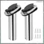 2 Miếng Giá đỡ cần câu bằng thép không gỉ Marine 15 độ có nắp PVC, ống bên trong và máy giặt