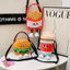 Sáng Tạo Ngộ nghĩnh Dễ Thương Burger Khoai Tây Chiên Pháp Túi Cola Vai Túi Mềm Mại Dễ Thương Cô Gái Sang Trọng Túi Xách 7.6 HFCV