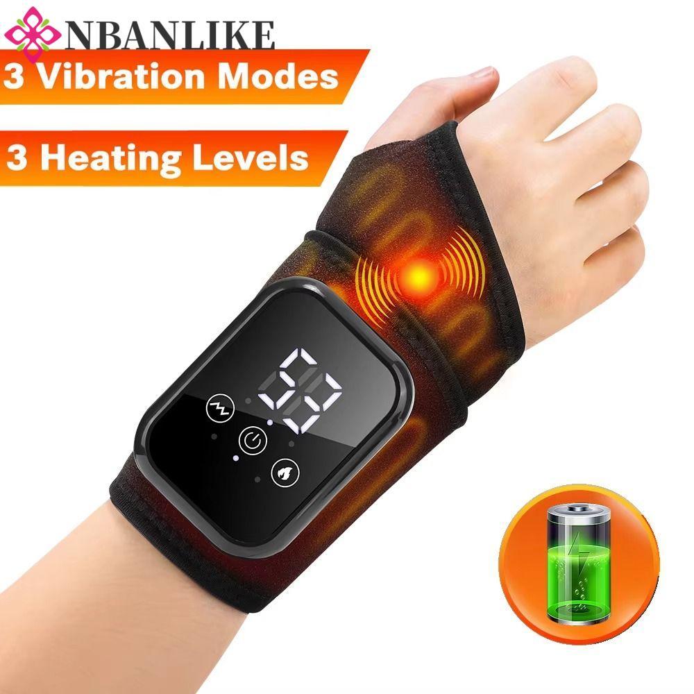 NBANLIKE Điện Làm Nóng Cổ Tay Bảo Vệ, Bảo Vệ Chống Trơn Trượt Nóng Nén Cổ Tay Nẹp, USB Sạc Hồng Ngoại Nóng Nén Thoáng Khí Dây Hỗ Trợ Cổ Tay Phục Hồi Thể Thao