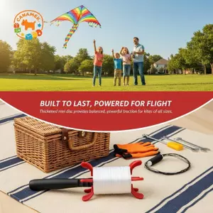 CANAMEK 100M Diều Cuộn Dây Diều Bay Dây Cuộn Bánh Xe Cho Người Mới Bắt Đầu Bay Diều Thể Thao Ngoài Trời Bay Dụng Cụ Cuộn Dây CSF