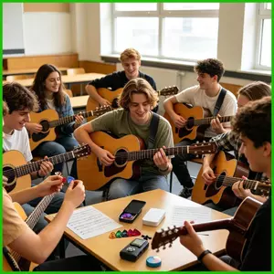 Hộp Đựng Đàn Guitar Pick Hộp Đựng Kim Loại 2 Mảnh Có Plectrums Acoustic Guitar Pick Case Dành Cho Nam Nữ saixit2vn
