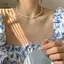 Vòng cổ đính cườm ngọc trai thanh lịch mới Nelace dành cho nữ Dây chuyền xương đòn hai lớp tinh tế Trang sức Nelace cho quà tặng nữ [Mina]