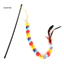 Pet Kitten Cat Teaser Rainbow Feather Stick Rod Chơi tương tác Đồ chơi vui nhộn