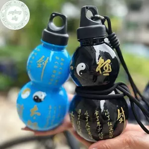 Bình nước ngoài trời cầm tay PUSKY Hình bầu 1000ML Cốc nhẹ dung tích lớn để đi bộ đường dài thể thao và sử dụng văn phòng VN