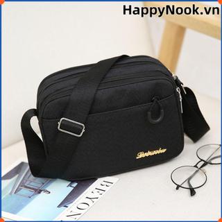 Túi đeo vai HAPPYNOOK, túi đeo chéo nhiều ngăn, túi xách unisex nữ