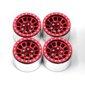 4 28mm 7mm Hex 1.0 inch Vành bánh xe Hợp kim nhôm Beadlock Bánh xe trung tâm cho TRX4M 1 / 18 RC Bánh xích Xe nâng cấp các bộ phận thay thế