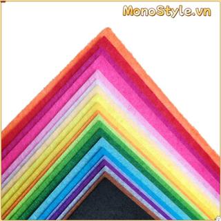 MONOSTYLE 40 Tấm vải nỉ, Vải không dệt dày 1mm thủ công mỹ nghệ, Quảng trường đầy màu sắc bền bỉ Vải chắp vá may thủ công DIY