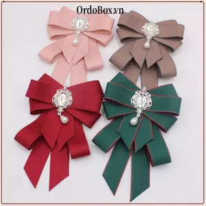 ORDOBOX Ribbon Bowtie - Dây buộc cổ thủ công bằng vải đính đá pha lê, phù hợp cho nam và nữ