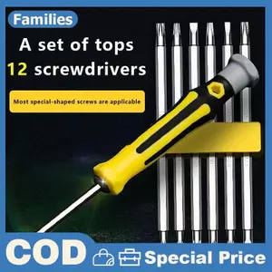Bộ tuốc nơ vít 12 trong 1 ic Dụng cụ bảo trì tay chính xác đa chức năng Tua vít hình chữ thập