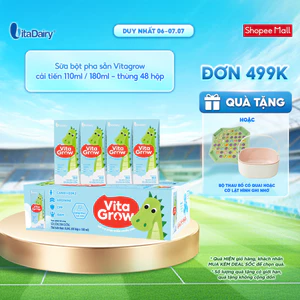 Sữa uống dinh dưỡng Vitagrow cải tiến 110ml/180ml - Bổ sung năng lượng, Thơm ngon dễ uống