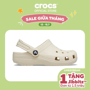Giày Clog Trẻ Em Crocs Classic - Bone - 206991-2Y2