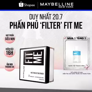 Phấn phủ bột "filter" cà da, kiềm dầu, chống nước, lâu trôi 16H Fit Me Mattifying Setting Powder Maybelline New York 10g