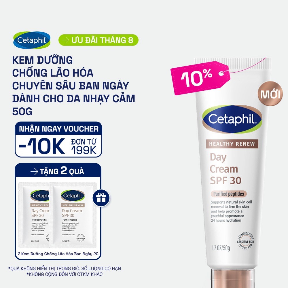 Kem dưỡng chống lão hóa ban ngày SPF 30 cho da nhạy cảm CETAPHIL HEALTHY RENEW DAY CREAM SPF30 50GR