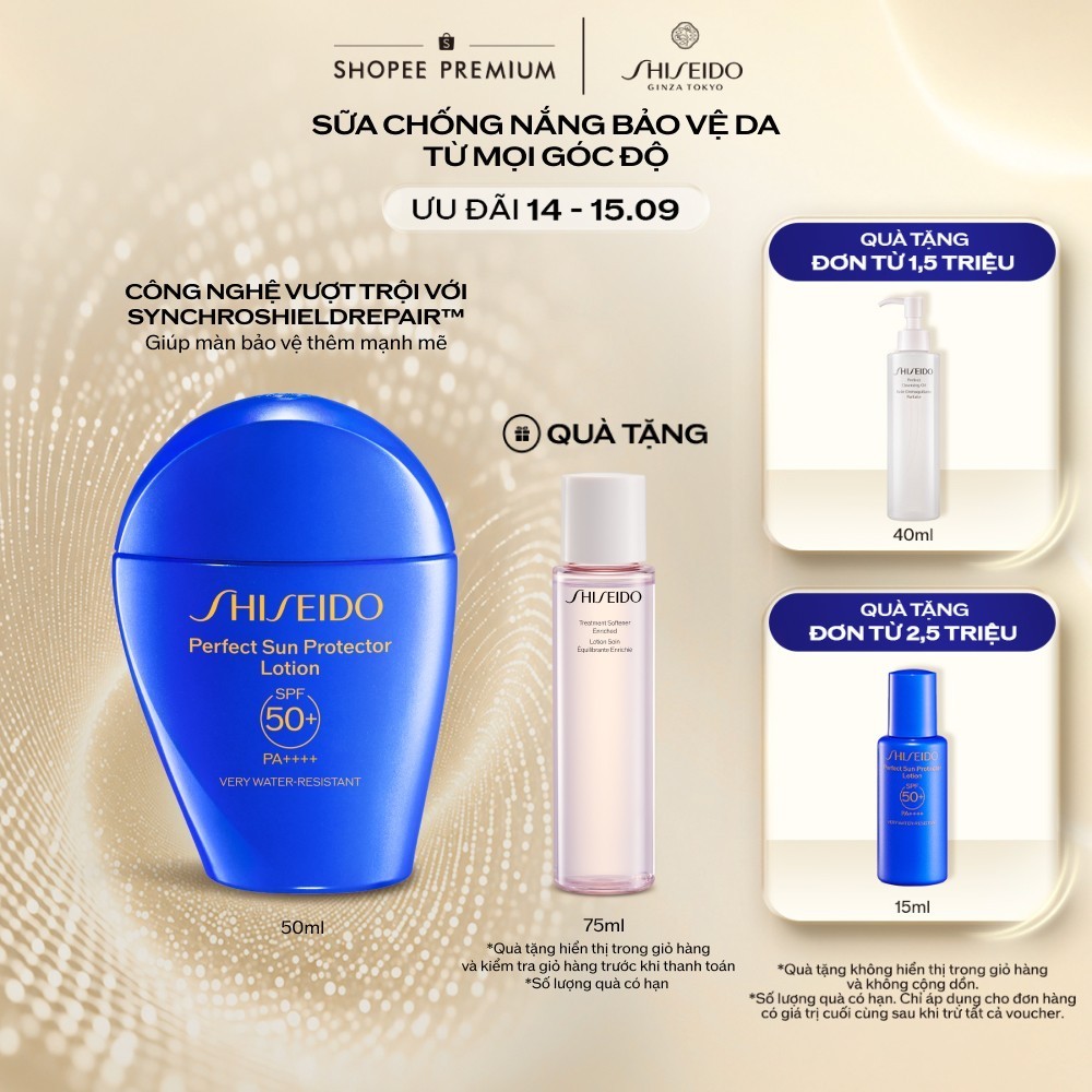 Sữa chống nắng dưỡng da Shiseido GSC Perfect Sun Protector Lotion SPF50+ 50ml