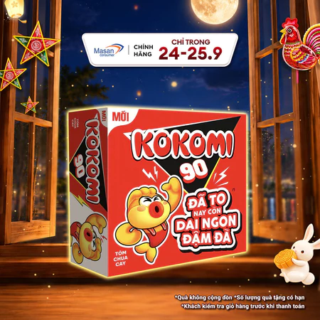 [Chọn vị] Mì Kokomi Đại 90 - Thùng 30 Gói x 90g (Bao bì có thể thay đổi theo đợt nhập hàng)