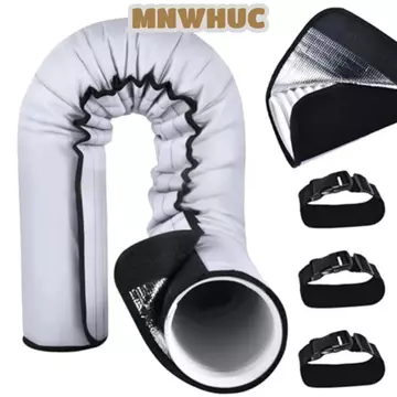 Vỏ ống điều hòa MNWHUC, Dây đeo có thể điều chỉnh di động Tay cách nhiệt ống AC, Khóa đàn hồi chống uốn cong Vỏ ống xả chịu nhiệt Điều hòa không khí di động