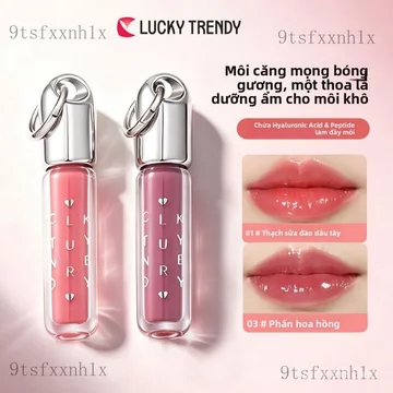 Son môiLUCKY TRENDY Son bóng hiệu ứng gương căng mọng, son dưỡng ẩm, son bóng dưỡng môi, son tint tự nhiên, son dầu, son