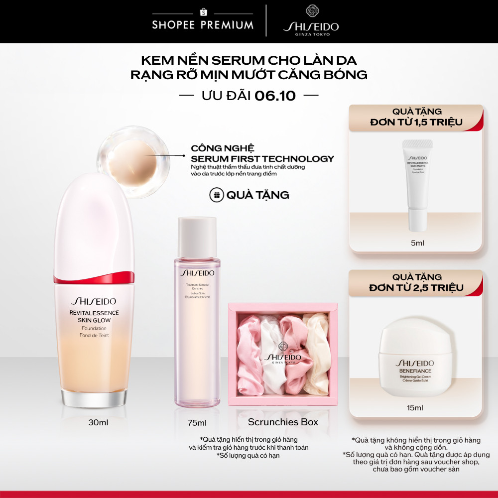 Kem nền Shiseido Revitalessence Skin Glow Foundation 30ml