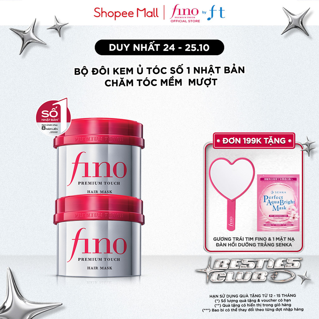 [TIẾT KIỆM HƠN] BỘ 2 KEM Ủ TÓC CAO CẤP FINO PREMIUM TOUCH B 230G