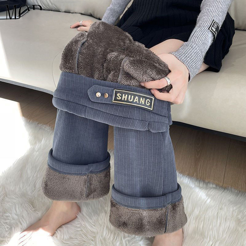 Quần lông cừu nữ Plus Size Winter Plus Lông cừu dày
