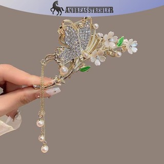 Onetimingfine Kim Cương Giả Ngọc Trai sel Vuốt Tóc Hoa Kẹp Tóc Cho Nữ Thanh Lịch Đuôi Ngựa Thời Trang Phụ Kiện Tóc VN
