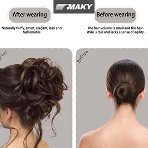 Newwellknownepic Tổng Hợp Tóc Bun Chignon Lộn Xộn Xoăn Kẹp Tóc Co Giãn Scrunchy Giả Tóc Miếng Cho Nữ Kẹp Tóc VN