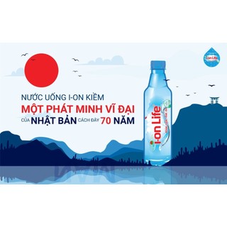 Thùng 24 Chai Nước Uống ION Kiềm Đóng Chai IOn Life 330ml - Khỏe ruột Mát gan Hỗ trợ tiêu hoá, Trung hoà axit dư thừa